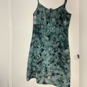 Blue Floral Midi Dress